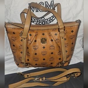 MCM Cognac Visetos Tote